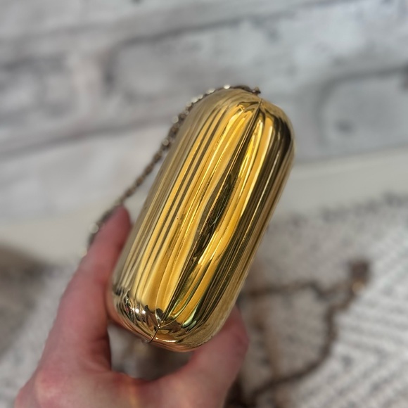 Nordstrom Gold Clutch Elegant Evening Accessory - Picture 4 of 12